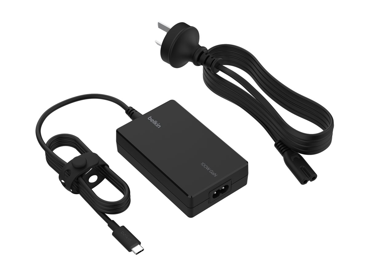 Belkin Connect USB-C Core power adapter GaN technology USB-C 100 Product shot Left-angle 79750