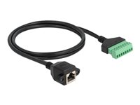 DeLOCK CAT 6 Ikke afskærmet parsnoet (UTP) 1m Kabel til netværksadapter Sort/grøn