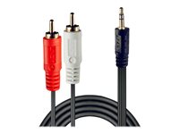 C ble audio Premium 2 x RCA (Cinch) m le vers jack 3,5mm m le, 2m