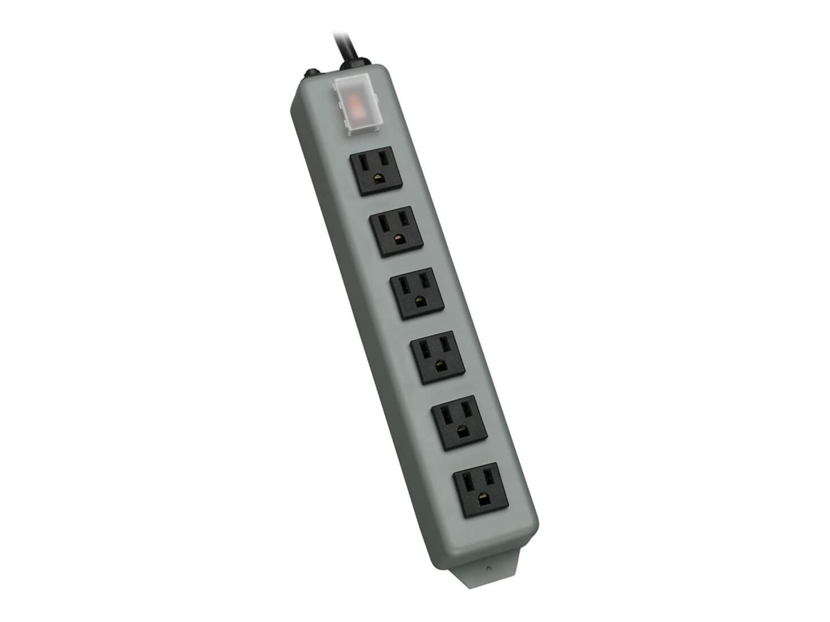 Eaton Tripp Lite Series Industrial Power Strip, 6-Outlet, 15 ft. (4.6 m) Cord, Locking Switch Cover