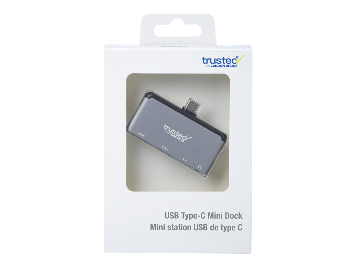 Trusted by London Drugs USB Type-C Mini Dock - GUT-1918