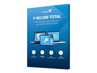 F-Secure Total Sikkerhedsprogrammer Op til 5 enheder 1 år