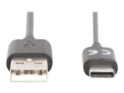 DIGITUS USB 2.0 Verbindungskabel Typ C -A St/St 1,8m, sw