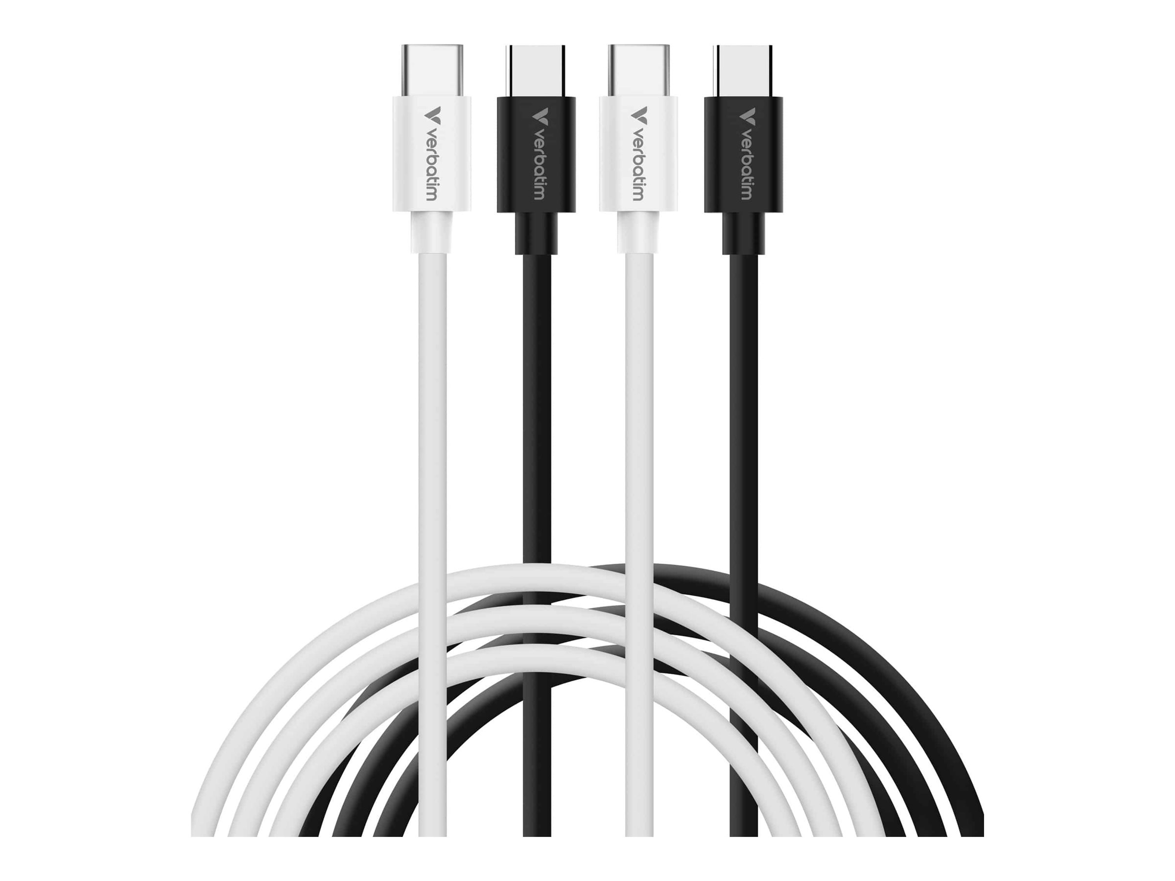 Verbatim USB-C cable USB-C to USB-C 1 Product shot Front 79950