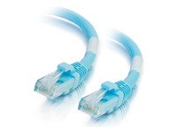 C2G 1ft Cat6a Snagless Unshielded (UTP) Network Patch Ethernet Cable-Aqua