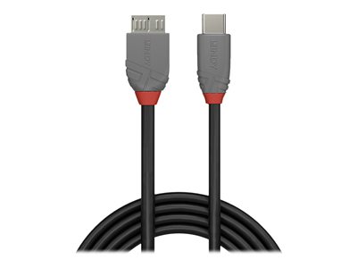 LINDY USB 3.2 Kabel Typ C/Micro-B Anthra Line 1m - 36621