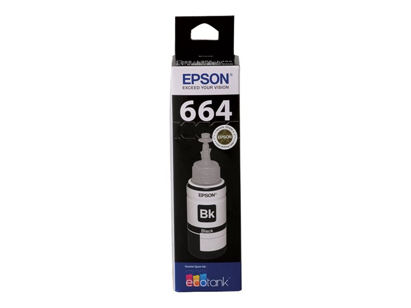Epson EcoTank T664 black original ink Product shot Front 79500