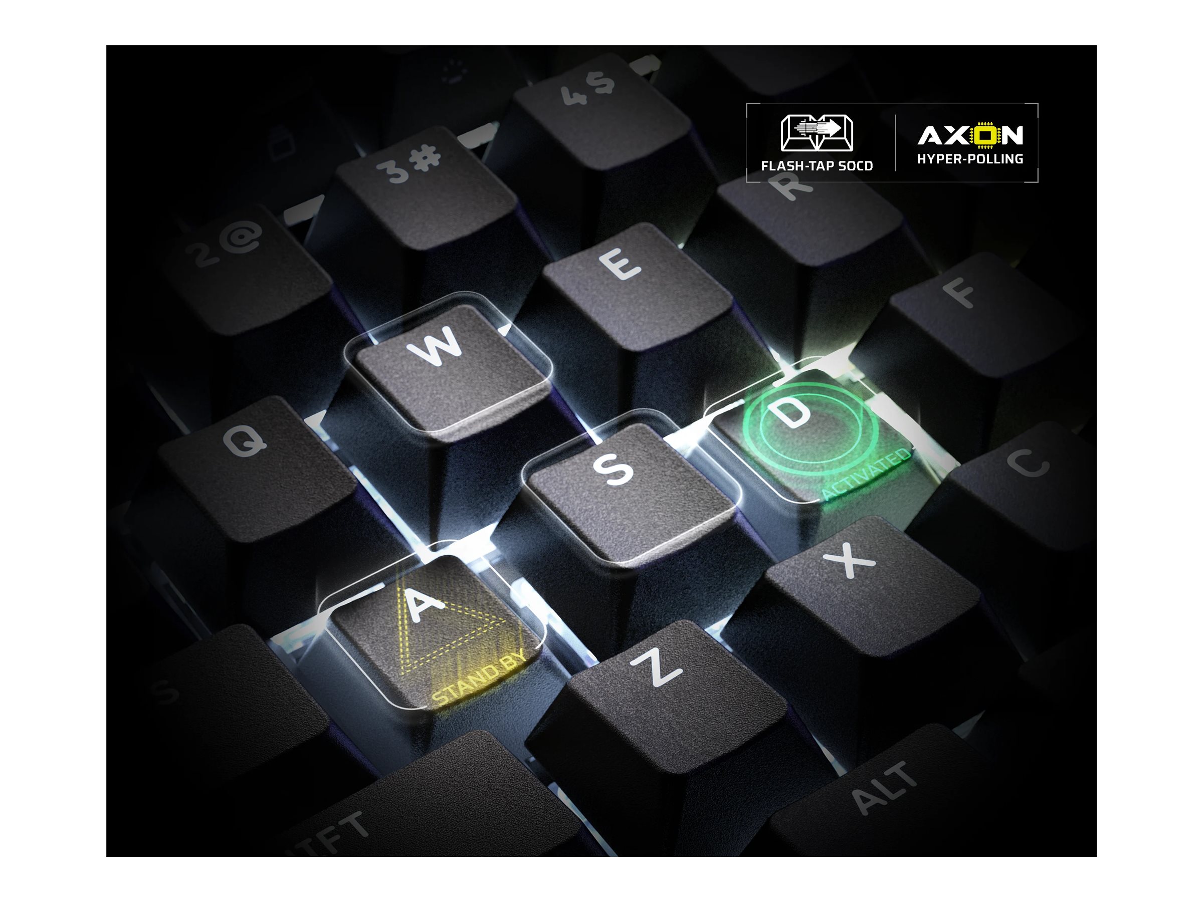 CORSAIR GALLEON 100 SD keyboard extended with Stream Deck QWERTY US black Input Usage / lifestyle Close-up 72140