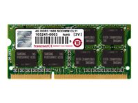 Transcend DDR3 module 4 GB SO-DIMM 204-pin 1600 MHz / PC3-12800 CL11 1.5 V 