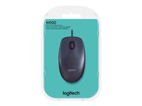 Logitech M100 Optical Mouse - Black - 910-001648