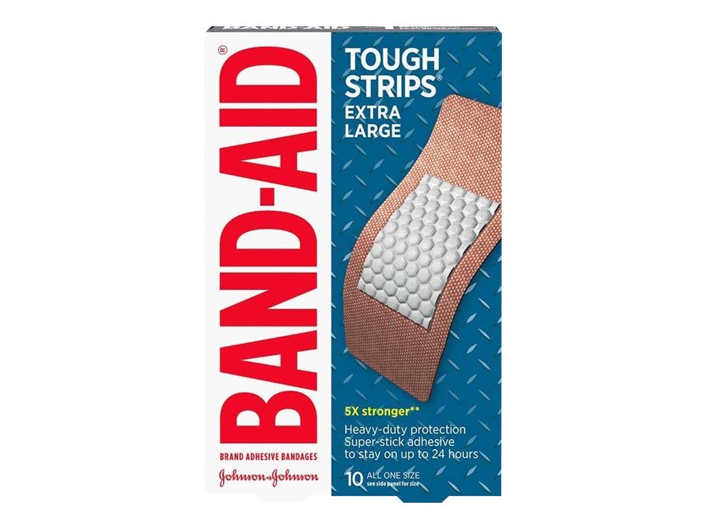 BAND-AID Tough Strips Bandages - Extra Large - 10's