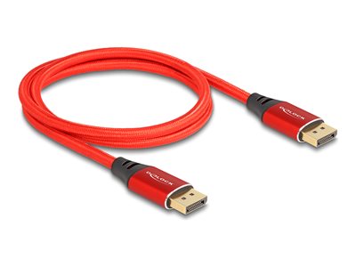 DELOCK DisplayPort Kabel 16K 60Hz 1m rot Optionen & Zubehör