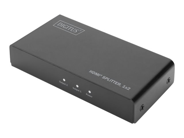 Rozdzielacz (Splitter) DIGITUS HDMI 2-portowy 4K 60Hz UHD 3D HDR HDCP 2.2 audio downscaling