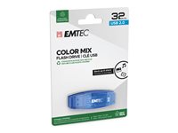 EMTEC C410 Color Mix 32GB USB 2.0 Sort
