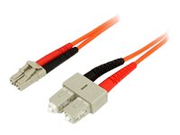 StarTech.com 1m Fiber Optic Cable - Multimode Duplex 50/125 - LSZH - LC/SC - OM2 - LC to SC Fiber Patch Cable (50FIBLCSC1) - 