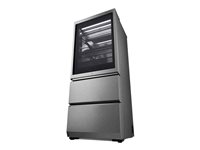 LG SIGNATURE LSR200B Køleskab/fryser Bund-fryser Børstet rustfrit stål/sort glas 