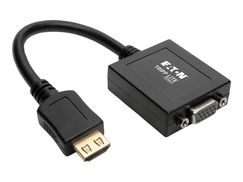Tripp Lite 6in HDMI to VGA Adapter Converter with Audio Video for Ultrabook / Laptop / Desktop 6"