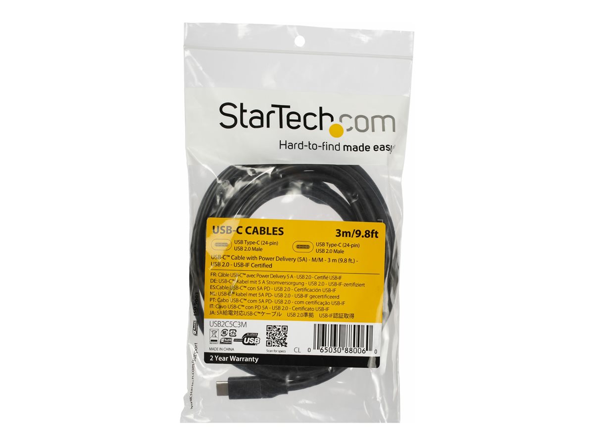 STARTECH Cable USB-C w/5A PD - USB 2.0 - 3m 10ft – foto 2