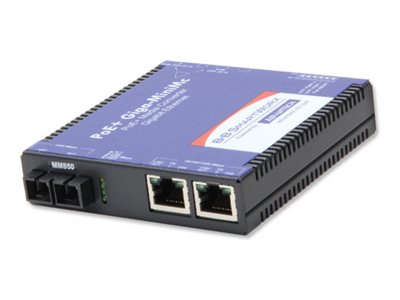 POE+ GIGA-MINIMC/LFPT, 2TX/LX-SM1310-SC