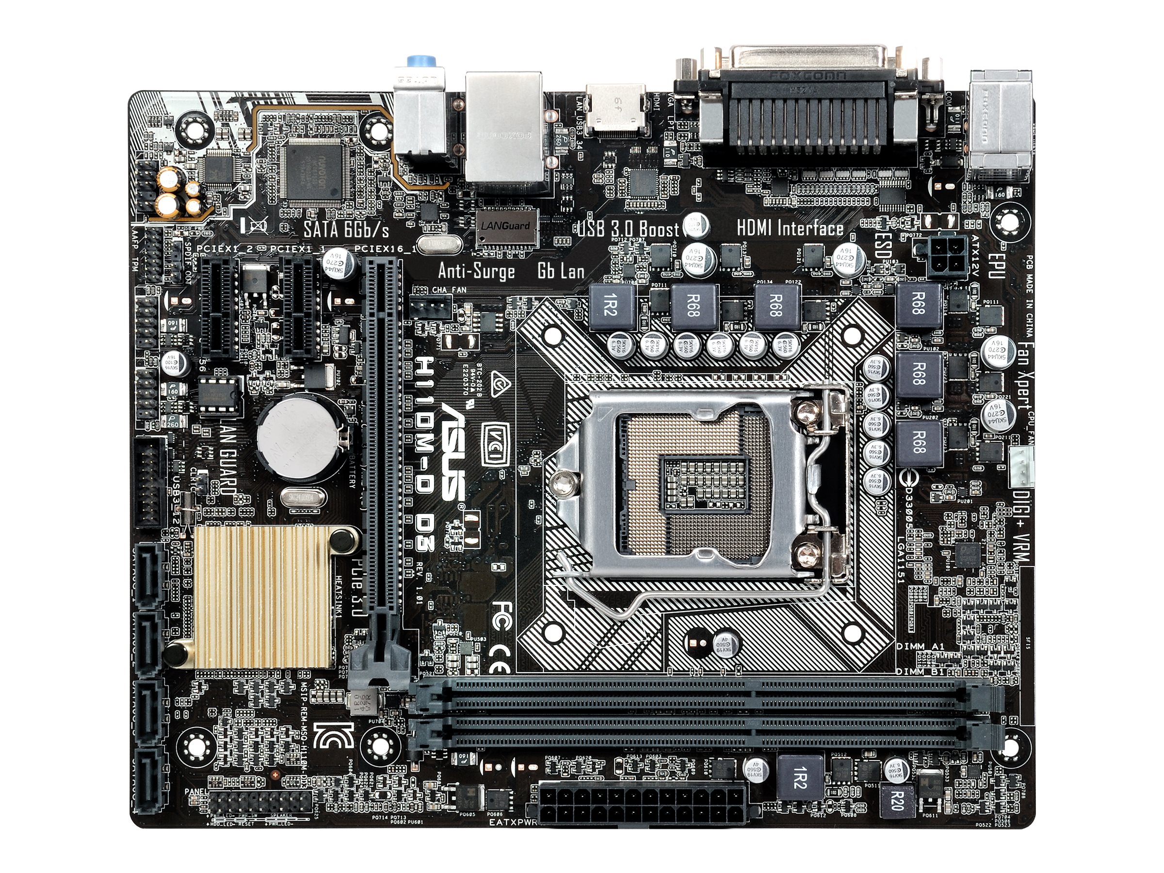 Used ASUS H110M-C MicroATX Motherboard – Intel LGA1151, DDR4, Tested Working