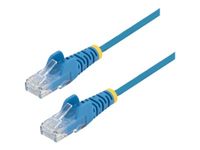 Startech 6in Slim LSZH CAT6 Ethernet Cable, 10 Gigabit Snagless RJ45 100W PoE Patch Cord, CAT 6 10GbE UTP Network Cable w/Strain Relief, Blue, ETL/Low Smoke Zero Halogen