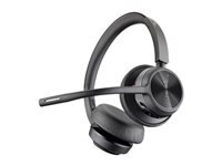 HP Poly Voyager 4320 - Voyager 4300 UC series - headset - on-ear - Bluetooth - wireless, wired - USB-A - black - Certified for Microsoft Teams, Zoom Certified