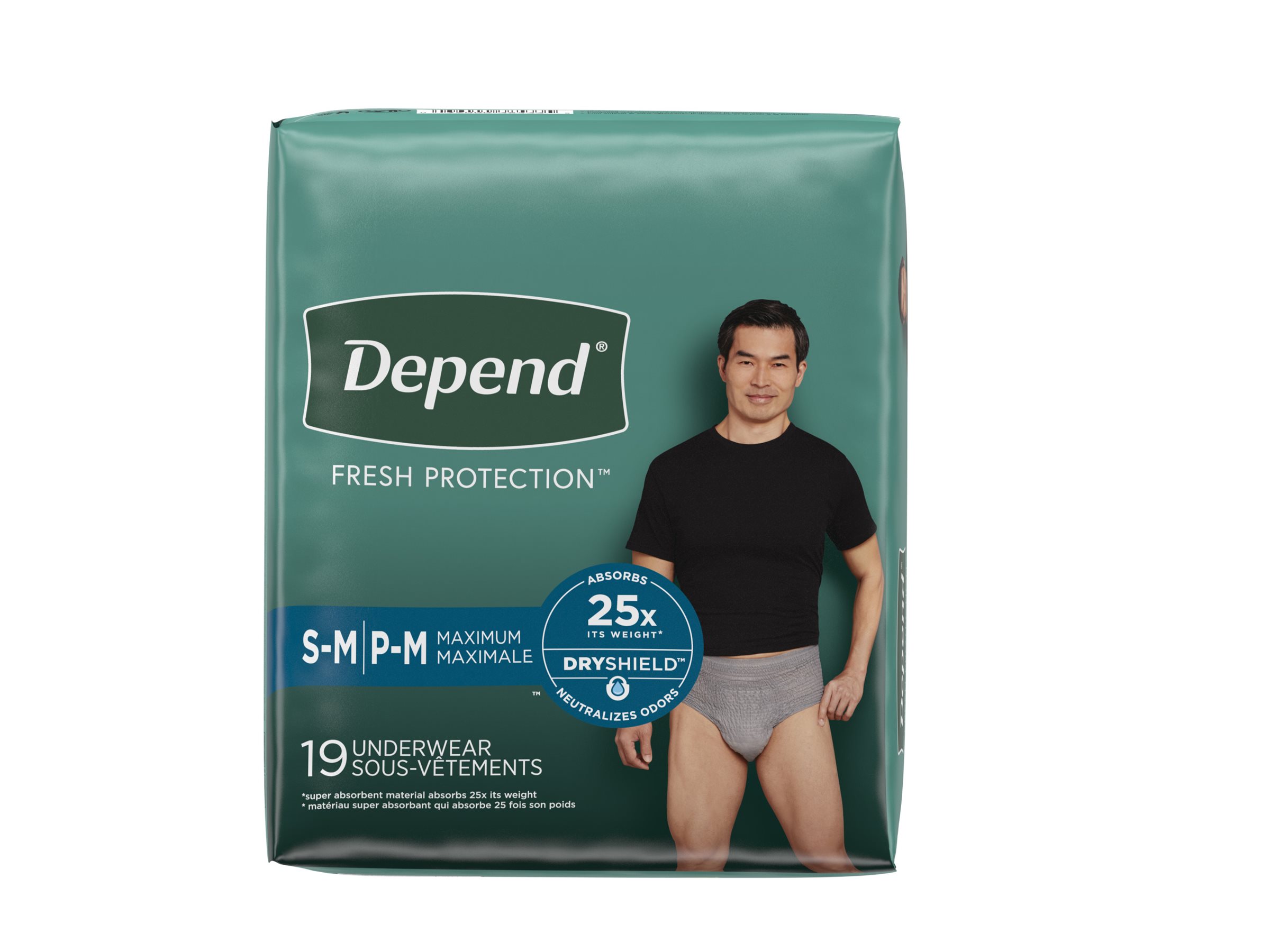 Depend Fresh Protection Incontinence Underwear for Men - Maximum ...