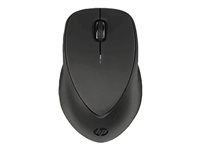 HP Premium - Mouse - right and left-handed - laser - 3 buttons - wireless - 2.4 GHz - USB wireless receiver - black