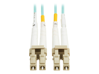 Eaton Tripp Lite Series 10Gb/40Gb/100Gb Duplex Multimode 50/125 OM4 LSZH Fiber Patch Cable (LC/LC), Aqua, 5M (16.4 ft.), TAA