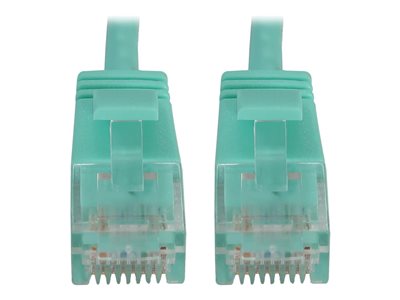 Eaton Tripp Lite Series Cat6a 10G Snagless Molded Slim UTP Ethernet Cable (RJ45 M/M), PoE, Aqua, 6 ft. (1.8 m)