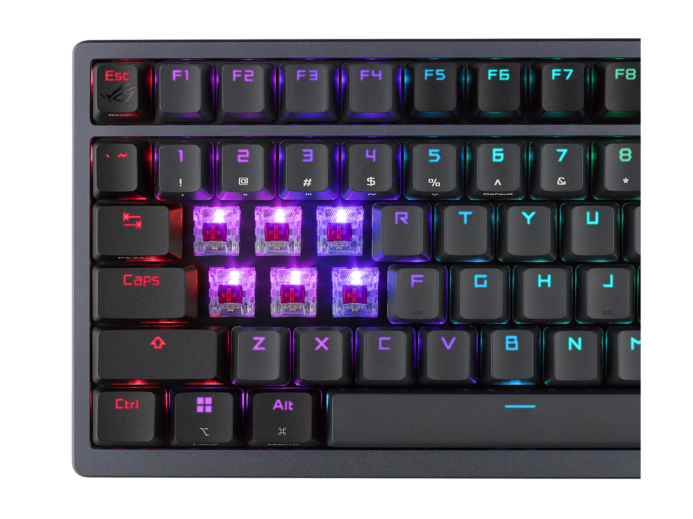 ASUS ROG Azoth keyboard with OLED display gun metal Input Product shot Right side 77950
