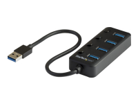 StarTech.com Hub USB 3.0 à 4 ports avec interrupteurs marche/arrêt pour chaque port USB - Multiprise USB 3.0 vers 4x USB-A (HB30A4AIB)