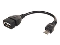 Maclean USB 2.0 On-The-Go USB-kabel 15cm Sort