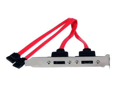 Image of StarTech.com 2 Port SATA to eSATA Slot Plate BRacket - eSATA slot bRacket - SATA to eSATA plate - SATA to eSATA bRacket (ESATAPLATE2) - SATA internal to external panel - 30 cm