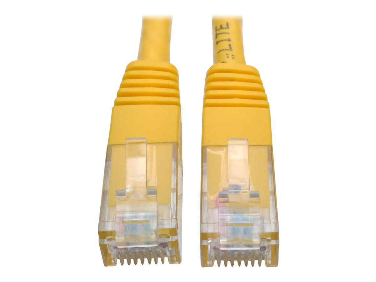 Tripp Lite Premium Cat5/Cat5e/Cat6 Gigabit Molded Patch Cable, 24 AWG, 550 MHz/1 Gbps (RJ45 M/M), Yellow, 50 ft.