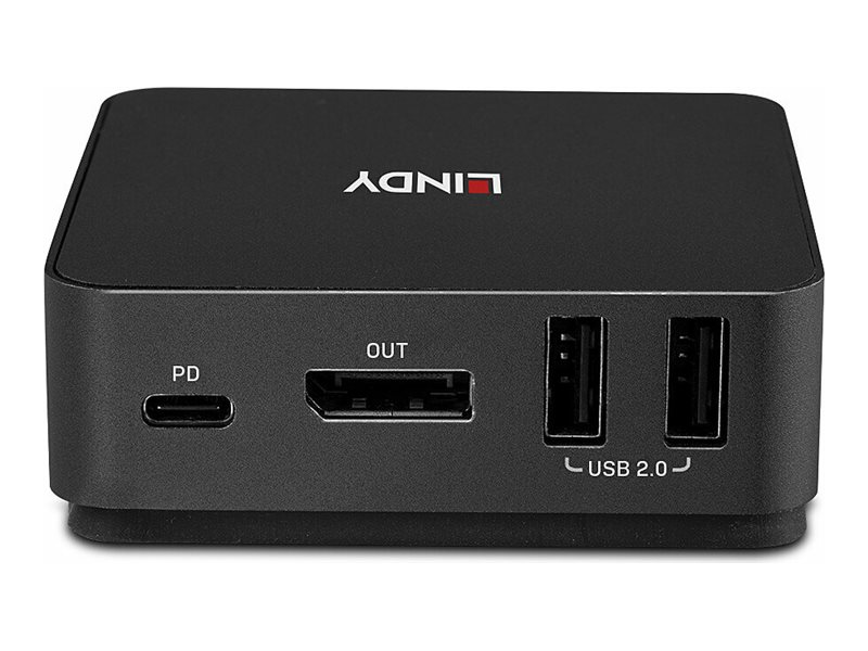 LINDY 2 Port Type C DisplayPort 1.2, KVM Switch