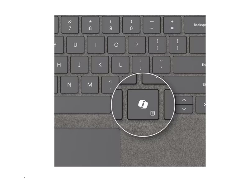 Microsoft Surface Pro Keyboard for Business keyboard with pen storage with touchpad Product shot Front 79500