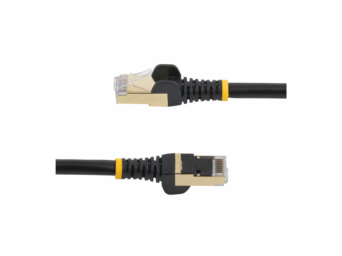 StarTech.com 1.5m CAT6A Ethernet Cable, 10 Gigabit Shielded Snagless RJ45 100W PoE Patch Cord, CAT 6A 10GbE STP Network Cable w/Strain Relief, Black, Fluke Tested/UL Certified Wiring/TIA - Category 6A - 26AWG (6ASPAT150CMBK) - patch kabel - 1.5 m - černá – foto 3