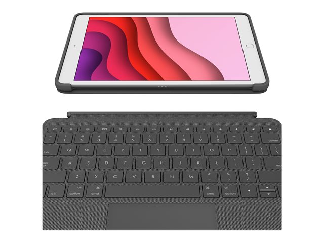 Logitech Combo Touch - clavier et tui - avec trackpad - AZERTY - Franais - graphite Priphrique d\'entre