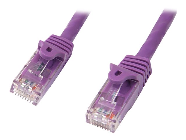 Image of StarTech.com 2m CAT6 Ethernet Cable, 10 Gigabit Snagless RJ45 650MHz 100W PoE Patch Cord, CAT 6 10GbE UTP Network Cable w/Strain Relief, Purple, Fluke Tested/Wiring is UL Certified/TIA - Category 6 - 24AWG (N6PATC2MPL) - patch cable - 2 m - purple