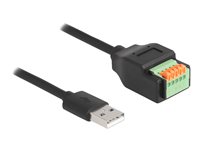 DeLOCK USB 2.0 USB-adapterkabel 15cm Sort Grøn