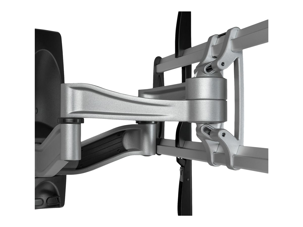 StarTech.com Full Motion TV Wall Mount, Heavy Duty Articulating TV Wall Mount Bracket for 32" to 75" (165lb/75kg) VESA Display, Universal Adjustable Tilt/Swivel Flat Screen Arm, Silver - Cable Management (FPWARPS) držák - pro televize - černá, stříbrná – foto 4