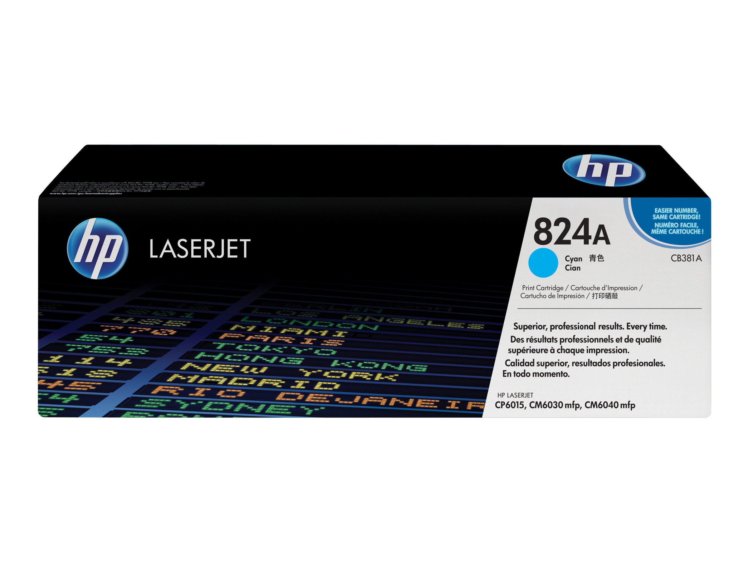 HP 824A cyan original LaserJet toner cartridge Usage / lifestyle Front 72785