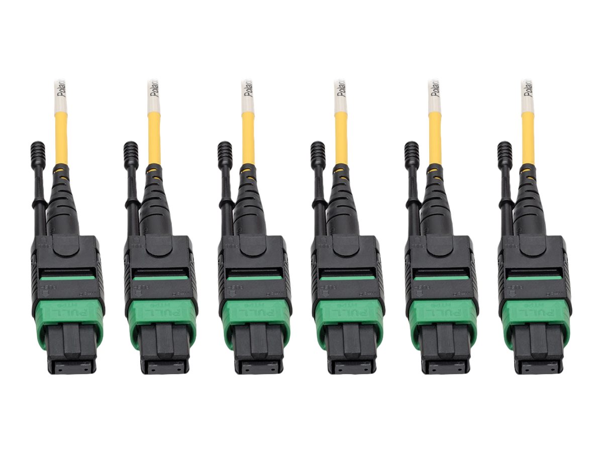 Tripp Lite MTP/MPO (APC) Singlemode Slim Trunk Cable, 24-Strand, 40/100 GbE, 40/100GBASE-PLR4, Plenum, 6mm Dual Jacket, 11 m (36 ft.)