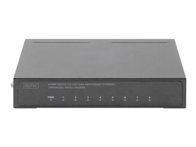 DIGITUS Switch 8-Port Gigabit Unmanaged schwarz - DN-80066