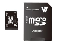 Image of V7 VAMSDH4GCL4R-2E - flash memory card - 4 GB - microSDHC