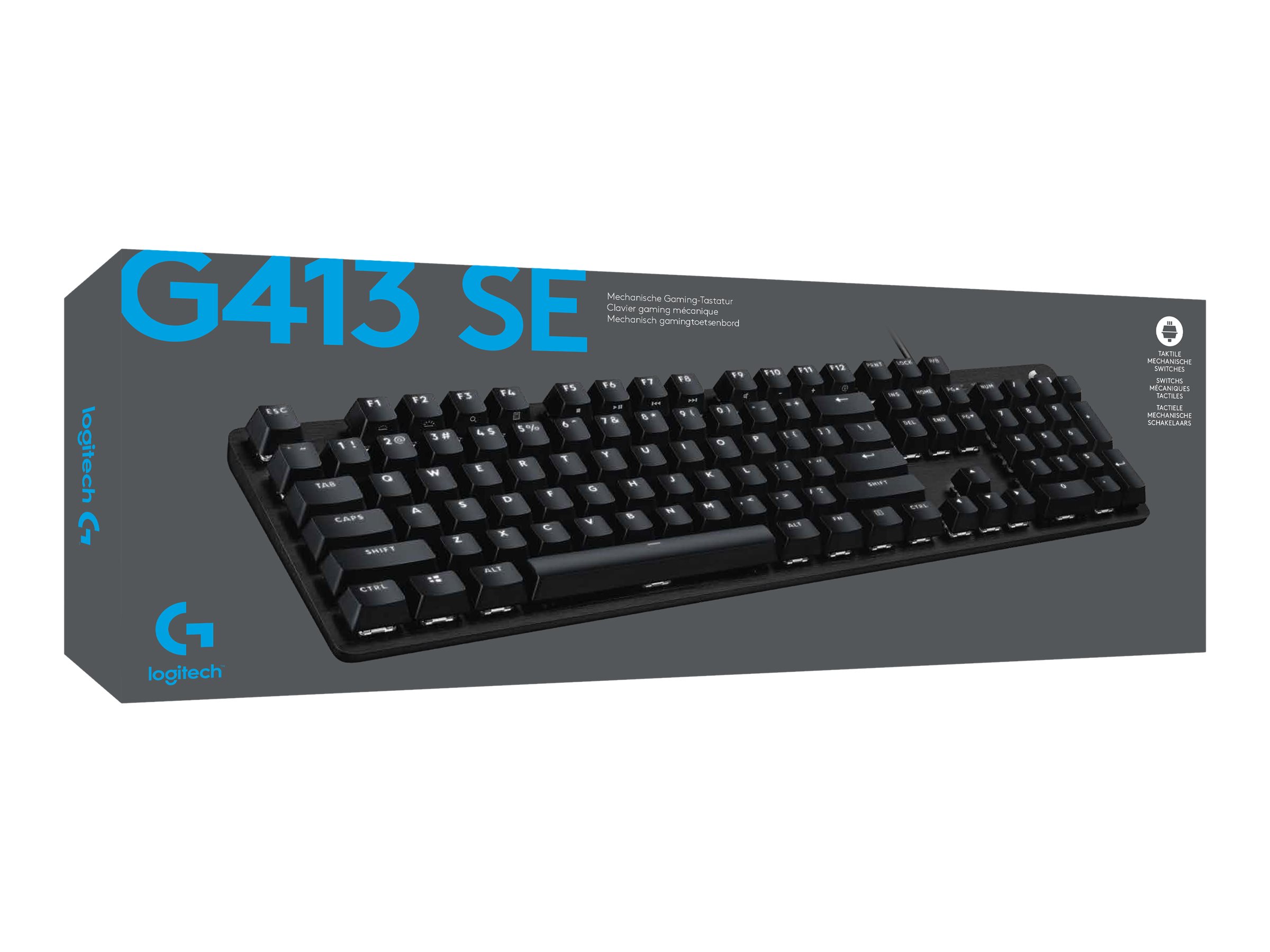 Logitech G G413 SE keyboard black Input Package view Left-angle 78101