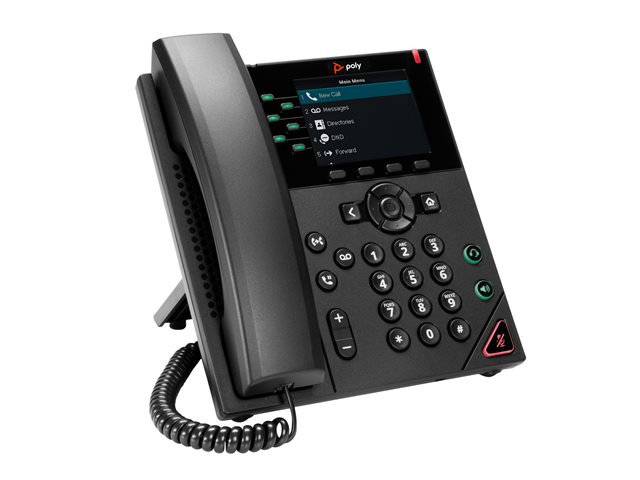 HP Poly VVX 350 6-Line IP Phone and PoE 89B68AA