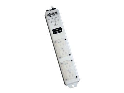 Tripp Lite Safe-IT Surge Protector Power Strip Hospital Medical Antimicrobial 4 Outlet 6' Cord For Patient Care