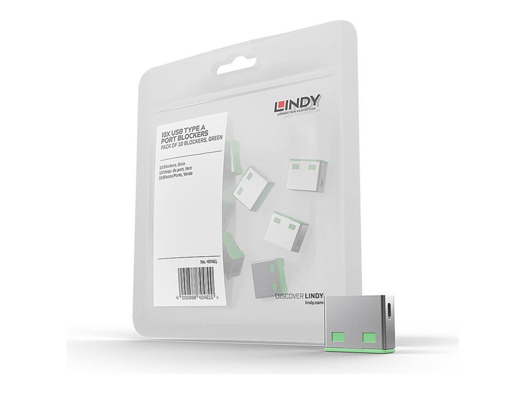 Bloqueurs de ports USB, 10 pièces, Vert